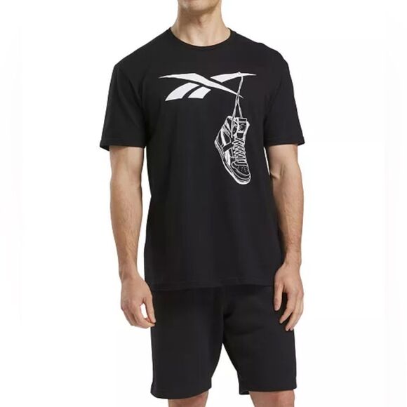 Reebok Men's Practice Logo Sneaker Graphic T-Shirt - Picture 1 of 1